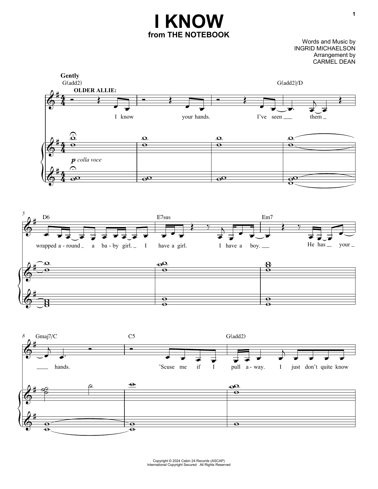 Produktbild zu: I Know (from The Notebook)
