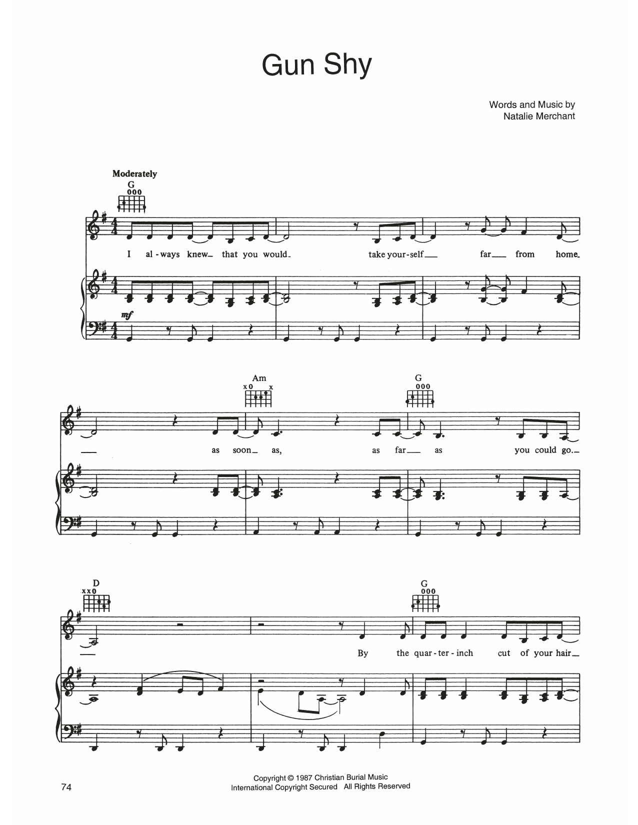 Produktgalerie: Seite 1 von 1 Gun Shy, 10,000 Maniacs, Gesang, Gitarre, Klavier