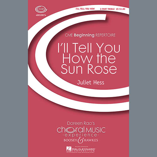 cover: I'll Tell You How The Sun Rose, Juliet Hess