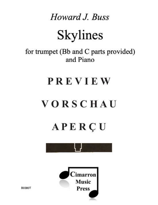 Produktgalerie: Seite 2 von 21 Skylines , , (Trompete in B/C und Klavier)