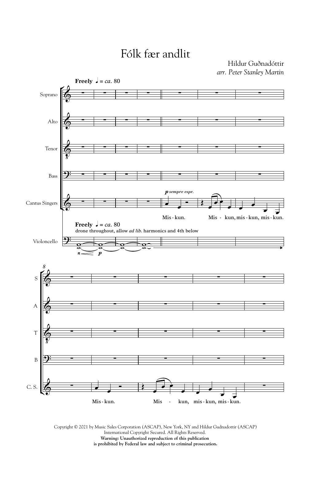 Product picture to: Folk faer andlit (arr. Peter Stanley Martin)