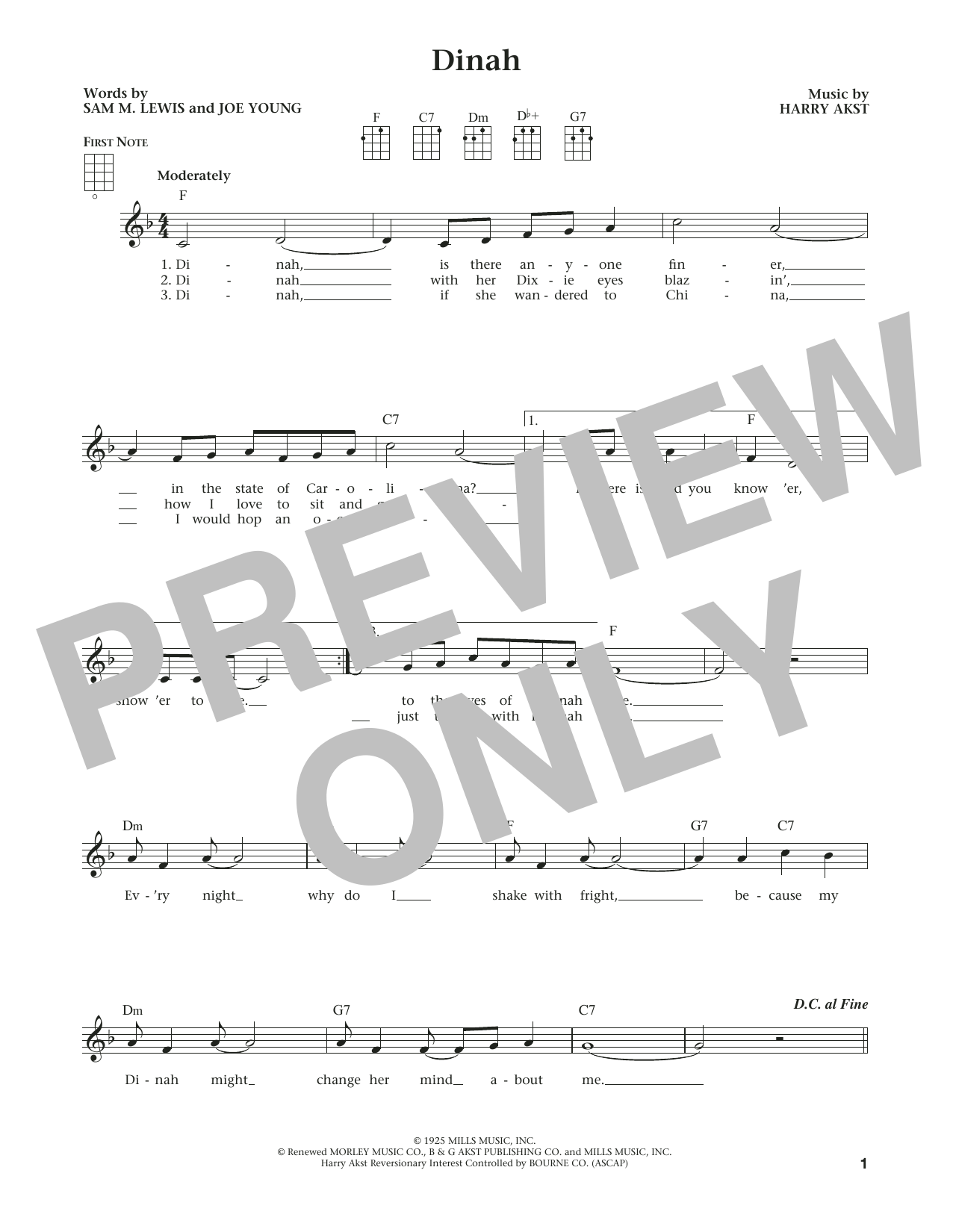 Product gallery: Page 1 of 1 Dinah (from The Daily Ukulele) (arr. Liz and Jim Beloff), Harry Akst