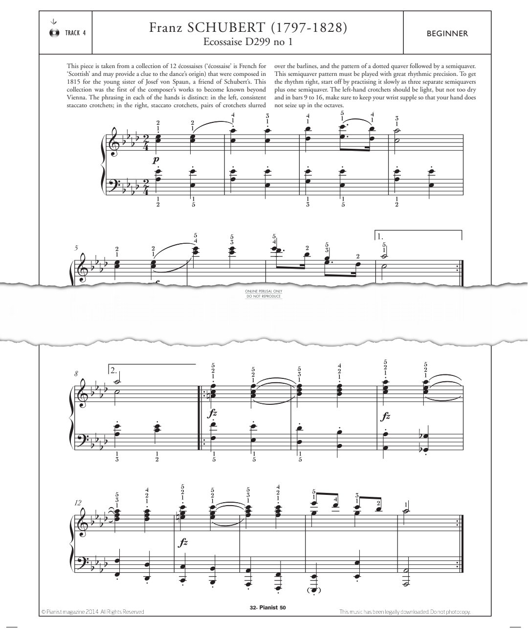 gallery: Ecossaise D299 No.1, Franz Schubert