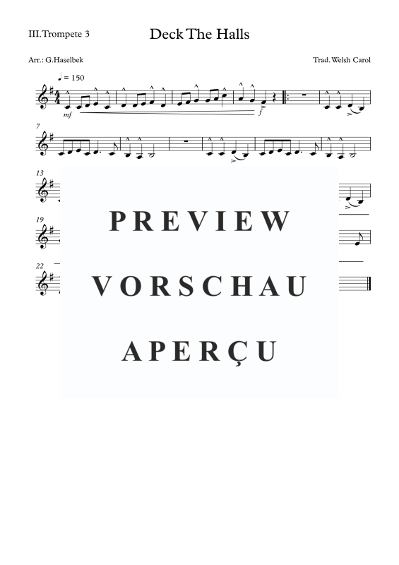 Produktgalerie: Seite 6 von 8 Deck The Halls, , (Blechbläserquartett)