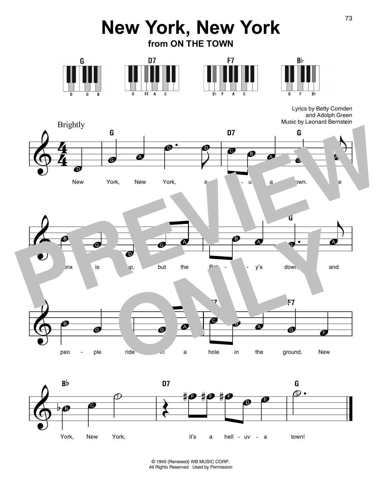 Product picture to: New York, New York (from On the Town)