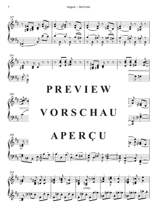 Product gallery: Page 10 of 12 August - Die Ernte - Die Jahreszeiten op. 37b, Nr. 8 , , Piano Solo