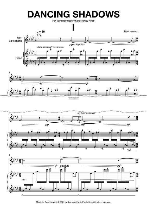 Product gallery: Page 1 of 1 Dancing Shadows, Dani Howard