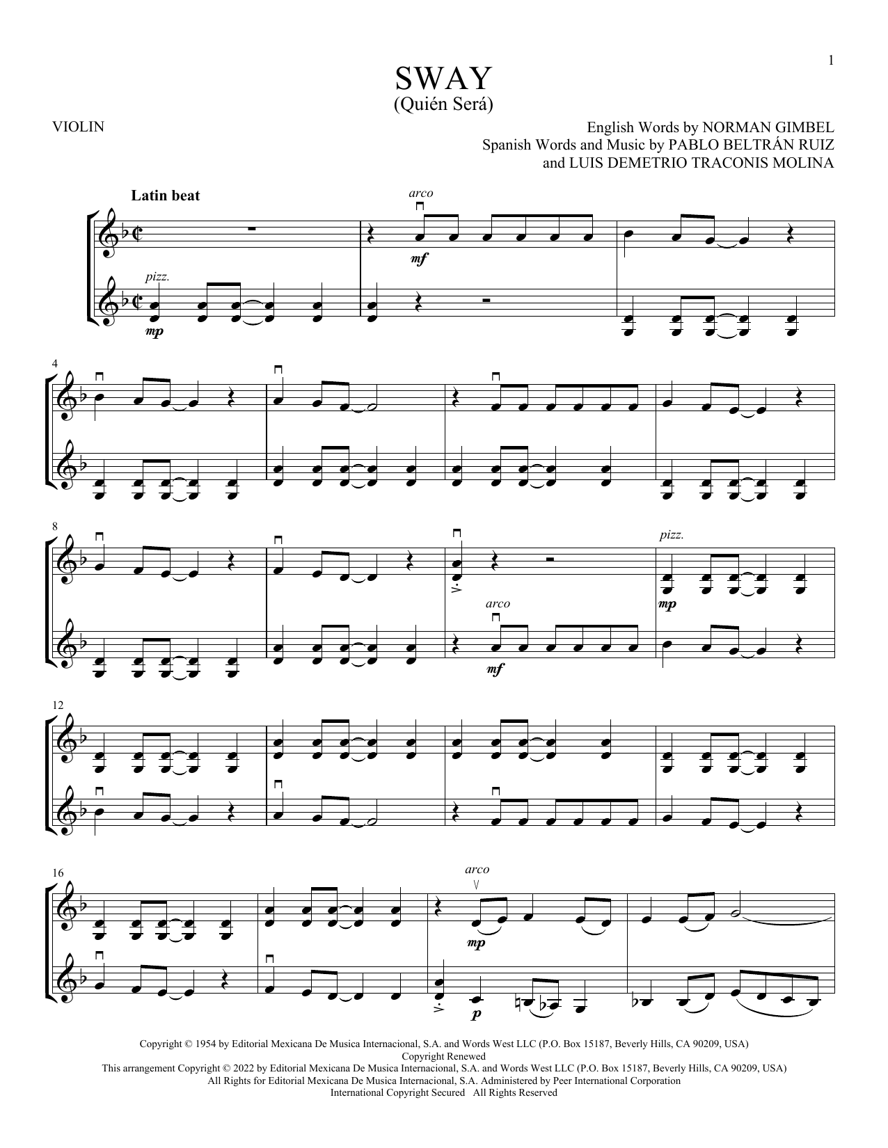 Product gallery: Page 1 of 1 Sway (Quien Sera), Dean Martin