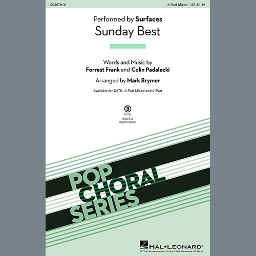 cover: Sunday Best (arr. Mark Brymer), Surfaces, Chor