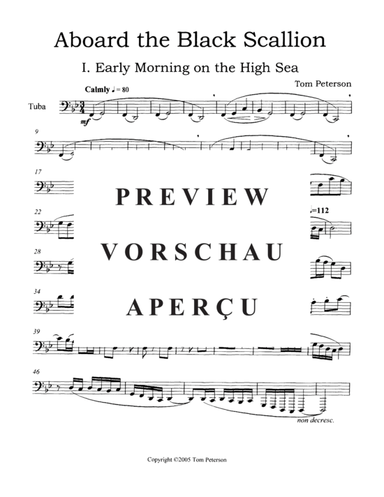 Product gallery: Page 20 of 21 Aboard the Black Scallion , , (tuba + piano)