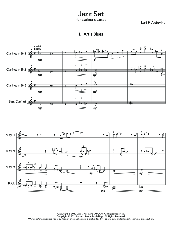 Product gallery: Page 1 of 11 Jazz Set, , (Clarinet Quartet)