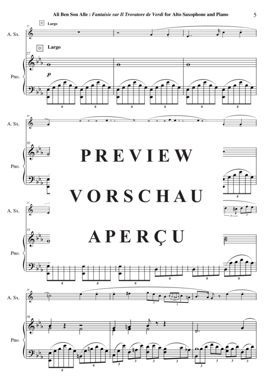 Product gallery: Page 6 of 21 Fantaisie sur Il Trovatore de Verdi , , (alto saxophone + piano)