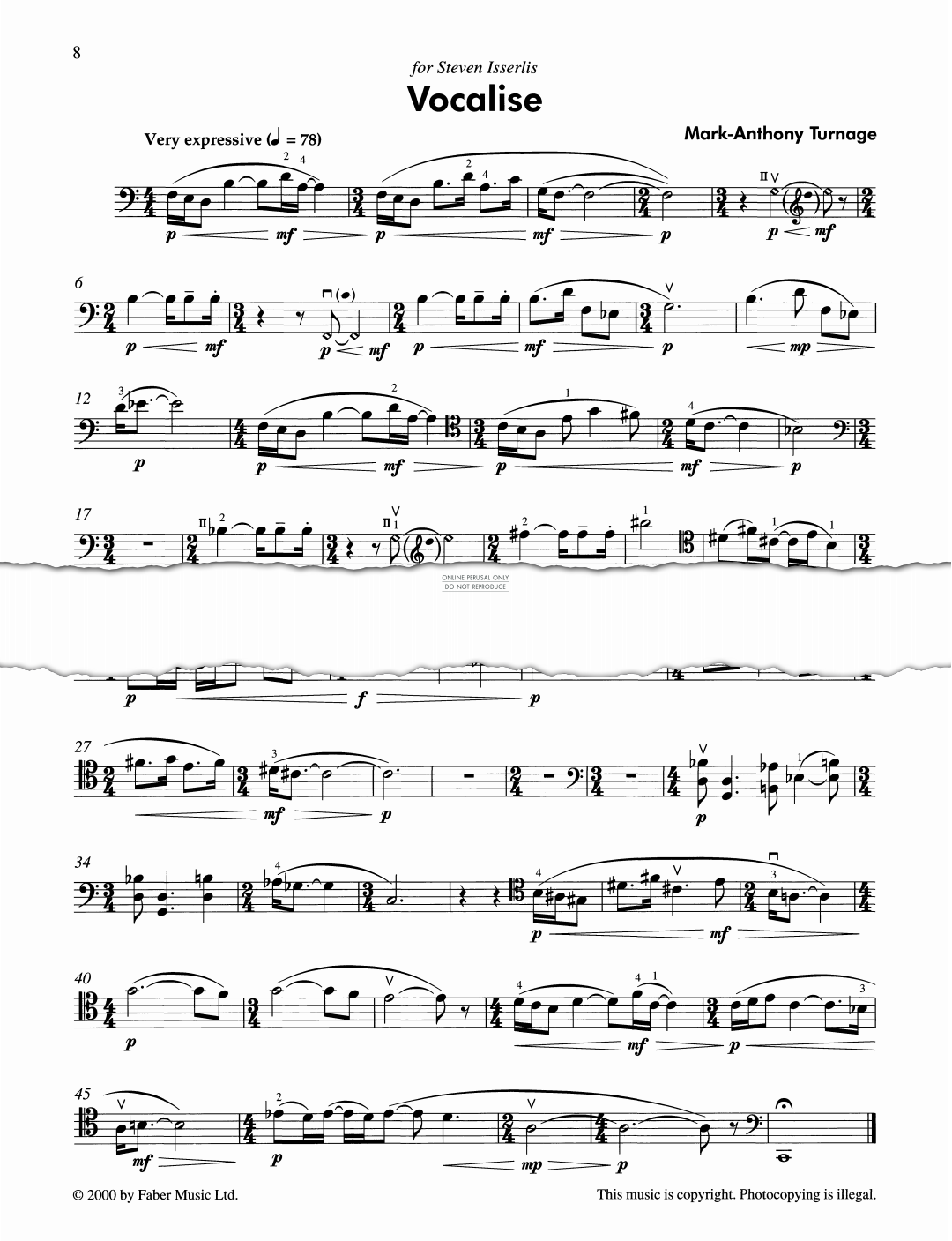 Produktgalerie: Seite 1 von 1 Vocalise, Mark-Anthony Turnage, Klavier, Violoncello