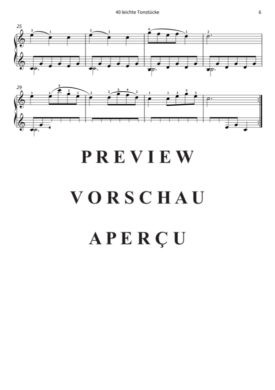 Produktgalerie: Seite 9 von 11 40 leichte Tonstücke - op. 803, Werke 7 - 11 , , Klavier Solo