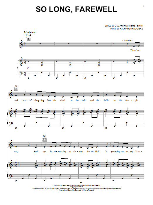 Produktbild zu: So Long, Farewell (from The Sound of Music)