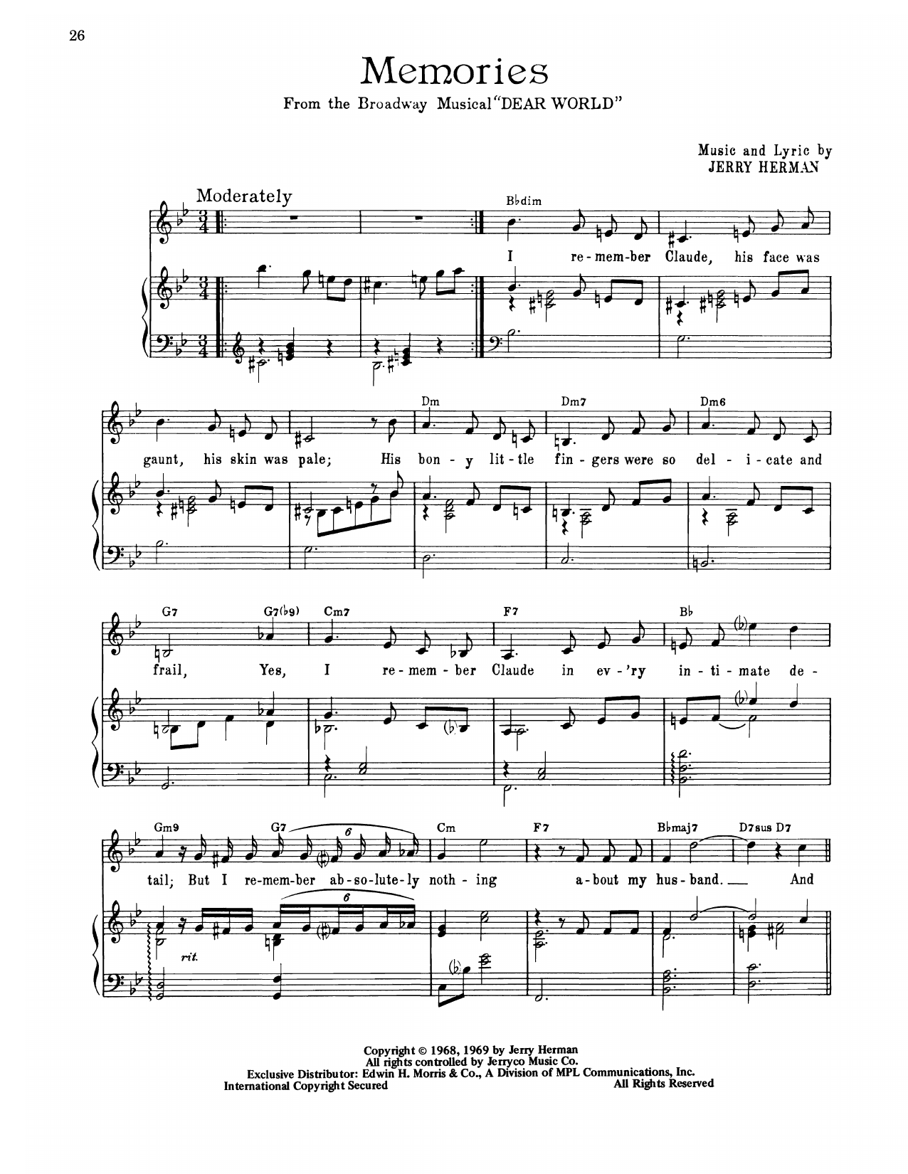 Produktbild zu: Memories (from Dear World)