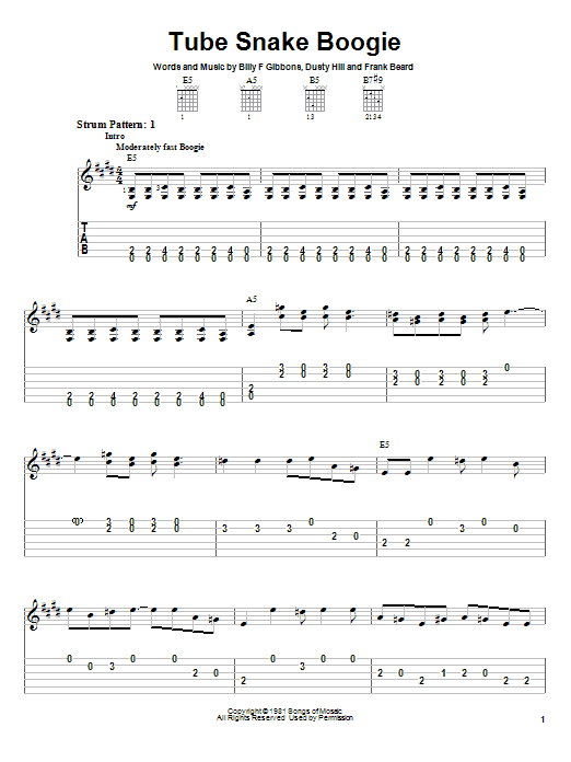 Product gallery: Page 1 of 1 Tube Snake Boogie, ZZ Top