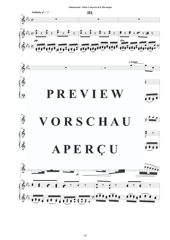 Produktgalerie: Seite 11 von 11 Oboen Konzert in Es-Dur, , Oboe und Cembalo/Klavier