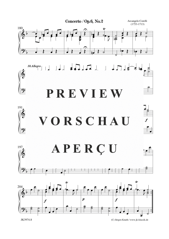 gallery: Concerto Op. 6. No. 2, , (Klavier/Cembalo Solo)
