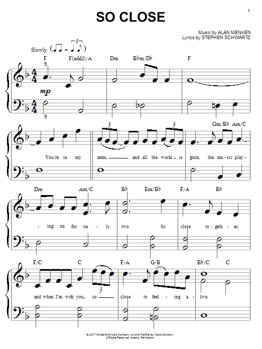 Produktbild zu: So Close (from Enchanted)