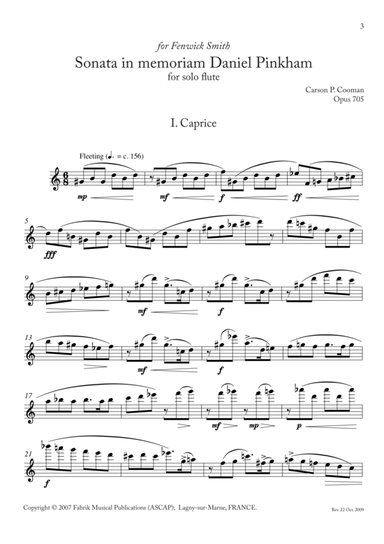 Product picture to: Sonata in memoriam Daniel Pinkham Carson P. Cooman