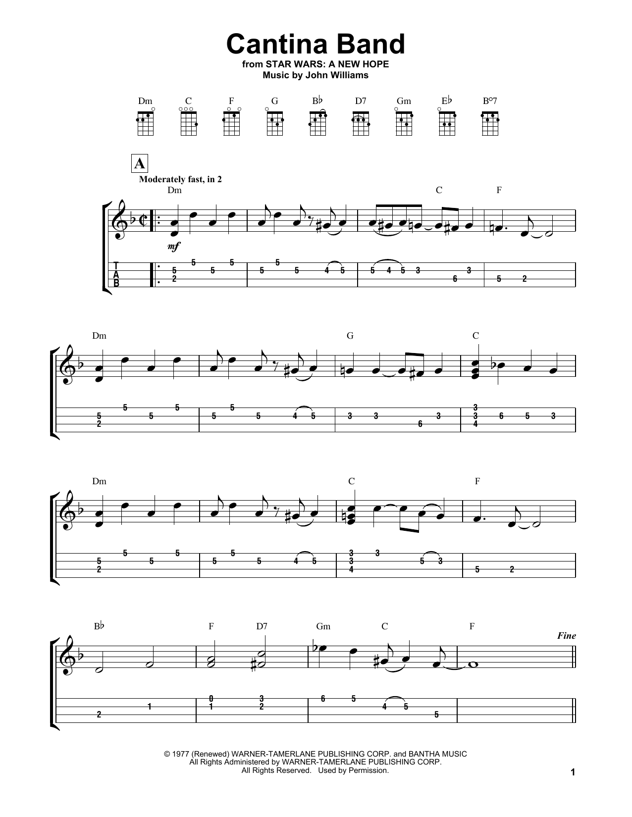 Product gallery: Page 1 of 1 Cantina Band (from Star Wars: A New Hope), John Williams
