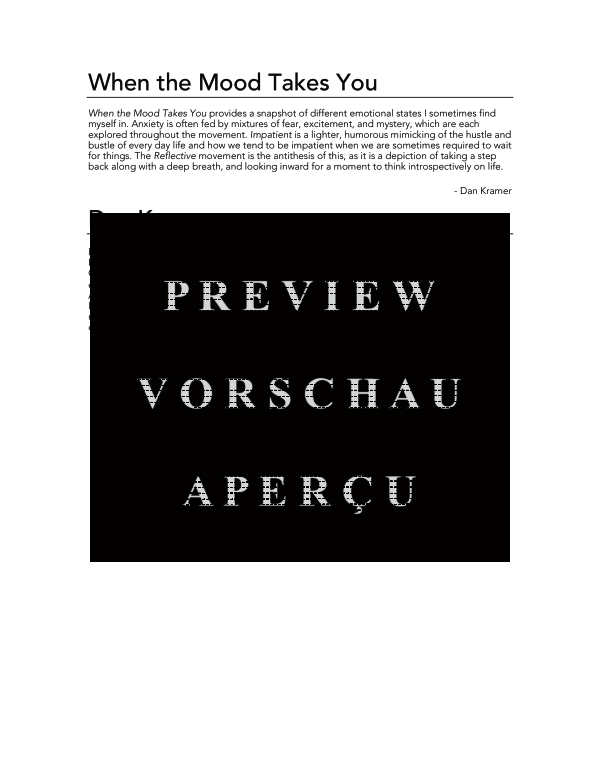 Product gallery: Page 4 of 11 When The Mood Takes You, , (Clarinet Trio)