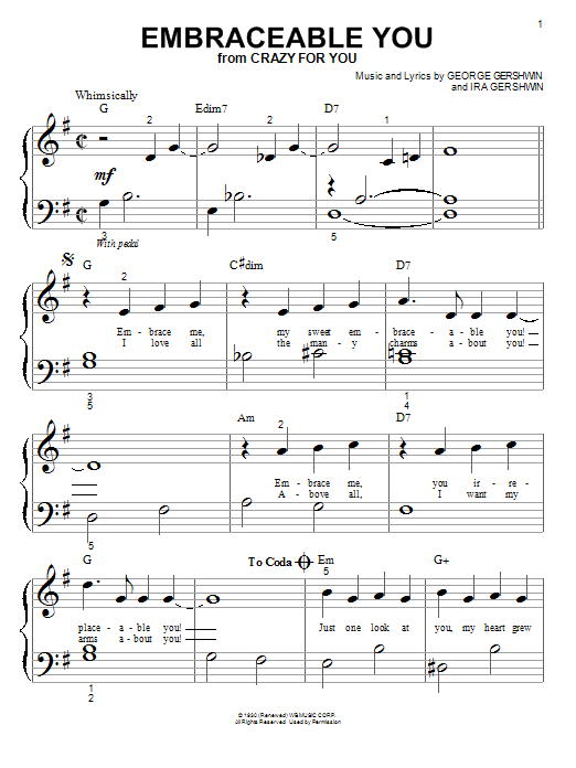 Product gallery: Page 1 of 1 Embraceable You, George Gershwin