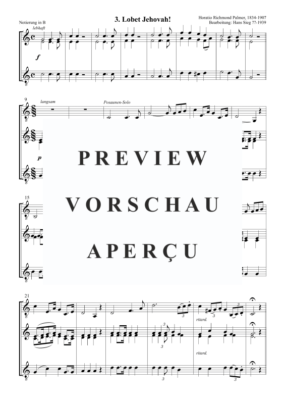 Product gallery: Page 5 of 7 Lobet Jehovah!, , Solo and Trombone Choir