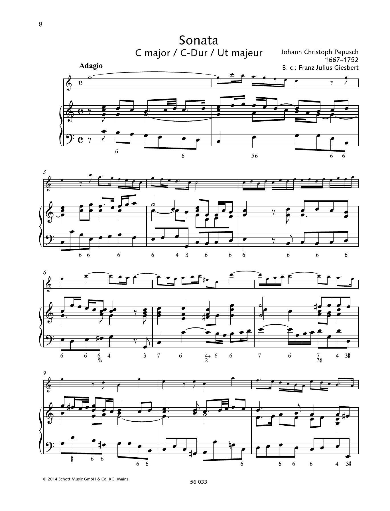Produktbild zu: Sonata C Major