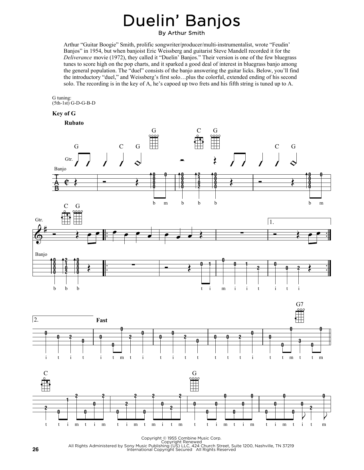Product gallery: Page 1 of 1 Duelin' Banjos (arr. Fred Sokolow), Eric Weissberg & Steve Mandell