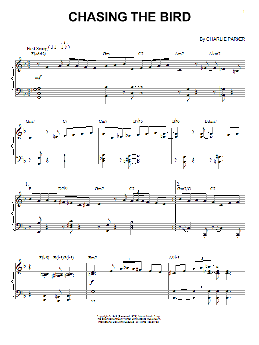 Product gallery: Page 1 of 1 Chasing The Bird (arr. Brent Edstrom), Charlie Parker