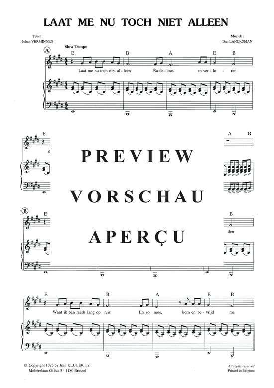 Produktgalerie: Seite 4 von 4 LAAT ME NU TOCH NIET ALLEEN, VERMINNEN/CLOUSEAU, 	JOHAN, Klavier und Gesang
