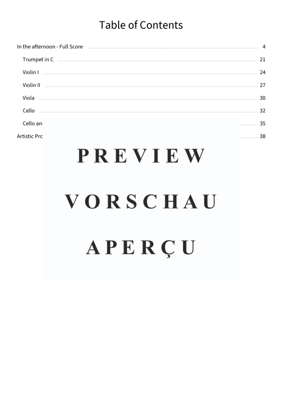 Produktgalerie: Seite 5 von 11 In the afternoon, , Gemischtes Ensemble Trompete in C und Streicher