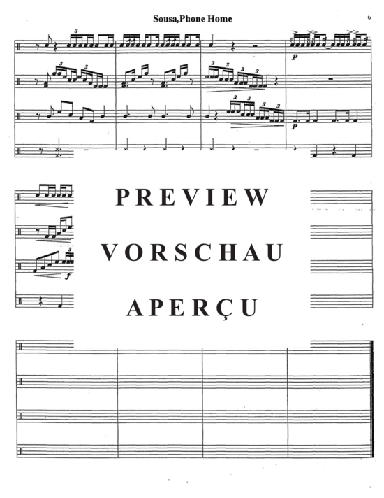 Produktgalerie: Seite 17 von 21 Sousa, Phone Home! , , (Sousaphon/Tuba Duett + opt. Percussion)