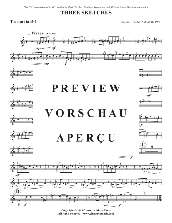 Produktgalerie: Seite 13 von 21 Three Sketches , , (Blechbläser Quartett)