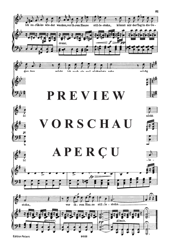 Product gallery: Page 5 of 5 Rückblick D.911-8 (Winterreise), , High Voice and Piano