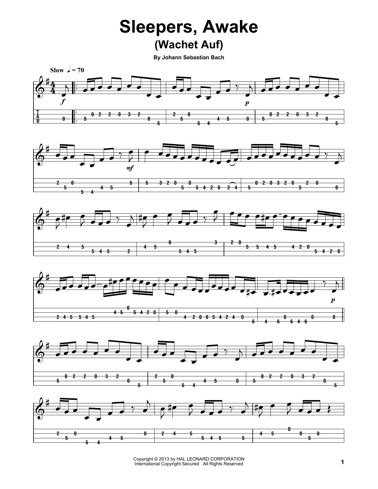 Produktgalerie: Seite 1 von 1 Sleepers, Awake, BWV 140 (Wachet Auf), Johann Sebastian Bach