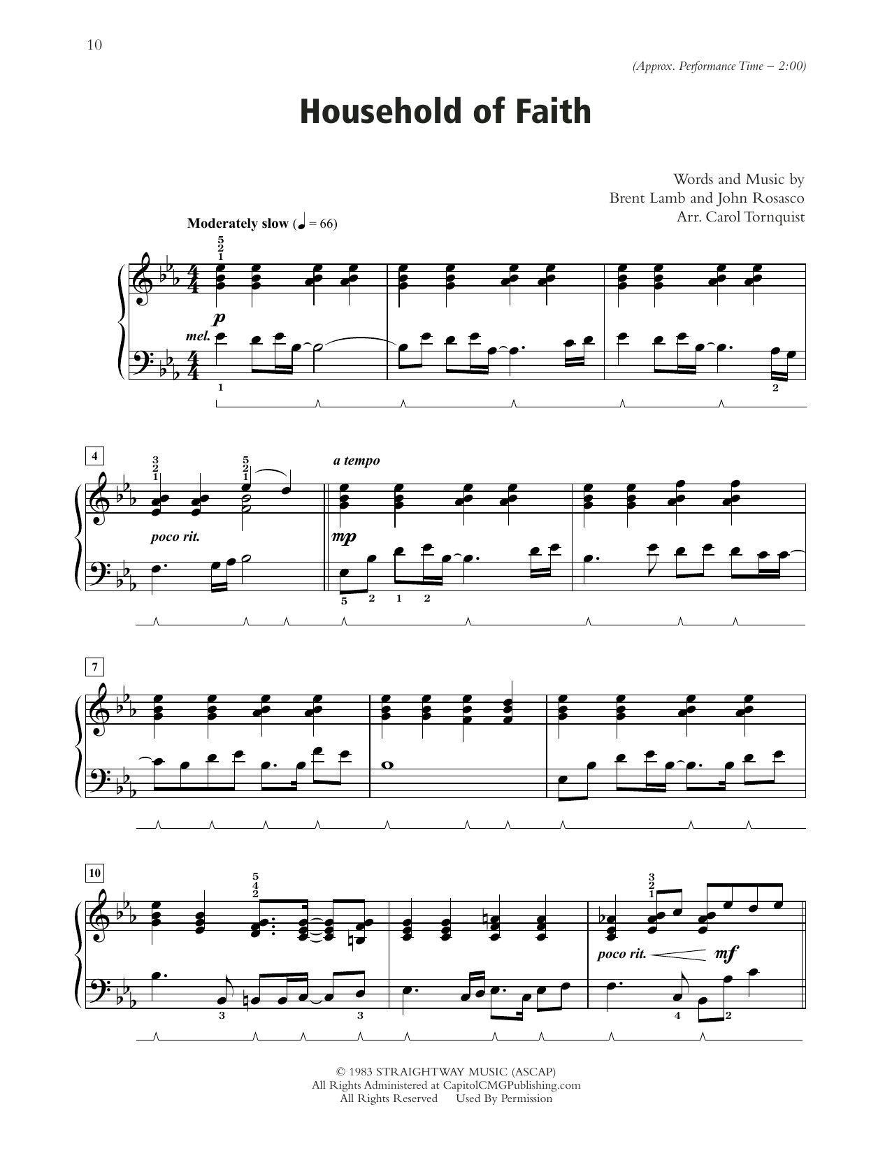 Produktbild zu: Household Of Faith (arr. Carol Tornquist)