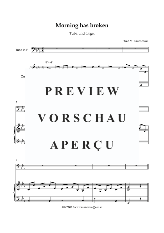 Produktgalerie: Seite 2 von 7 Morning has broken, , Tuba und Orgel