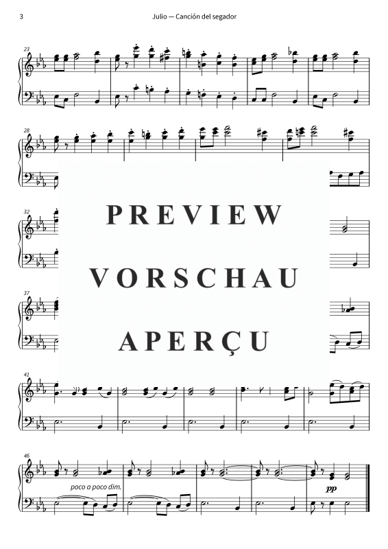 Product gallery: Page 5 of 5 Julio - Canción del segador - versión simplificada, , Piano Solo