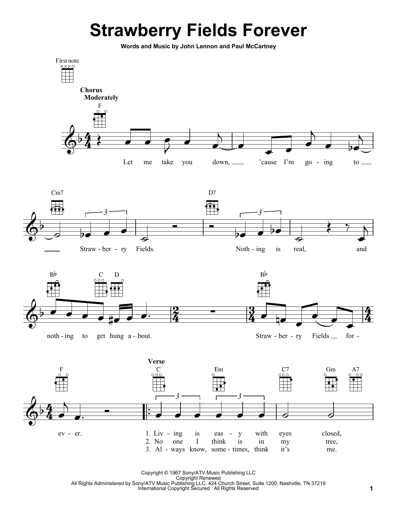 Product gallery: Page 1 of 1 Strawberry Fields Forever, The Beatles