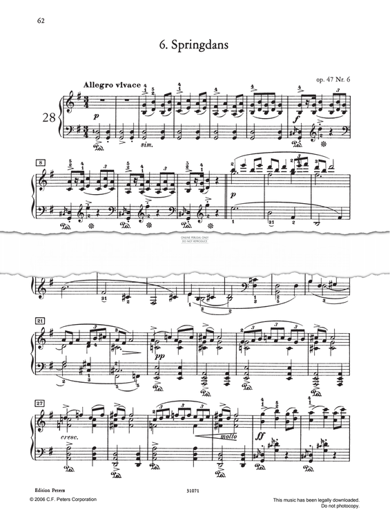 Produktbild zu: Springdans Op. 47