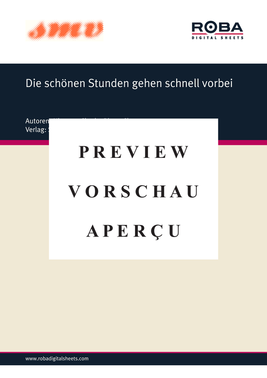 Product gallery: Page 2 of 3 Die schönen Stunden gehen schnell vorbei , March, Peggy, Piano and Voice