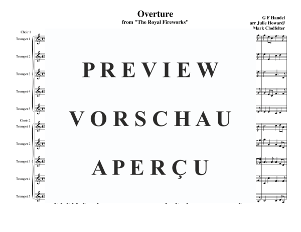 Produktgalerie: Seite 3 von 11 Ouvertüre aus Feuerwerksmusik, , Trompeten Ensemble 10-stimmig