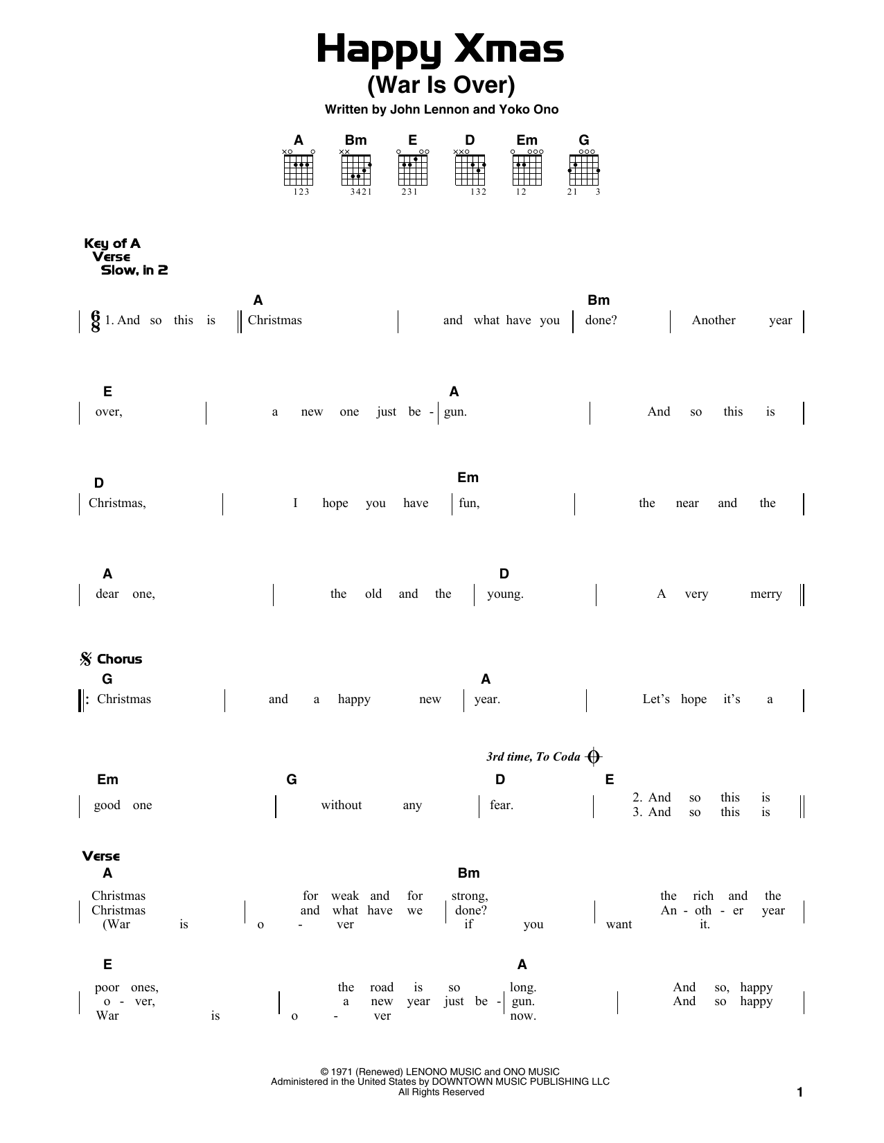 Product gallery: Page 1 of 1 Happy Xmas (War Is Over), John Lennon