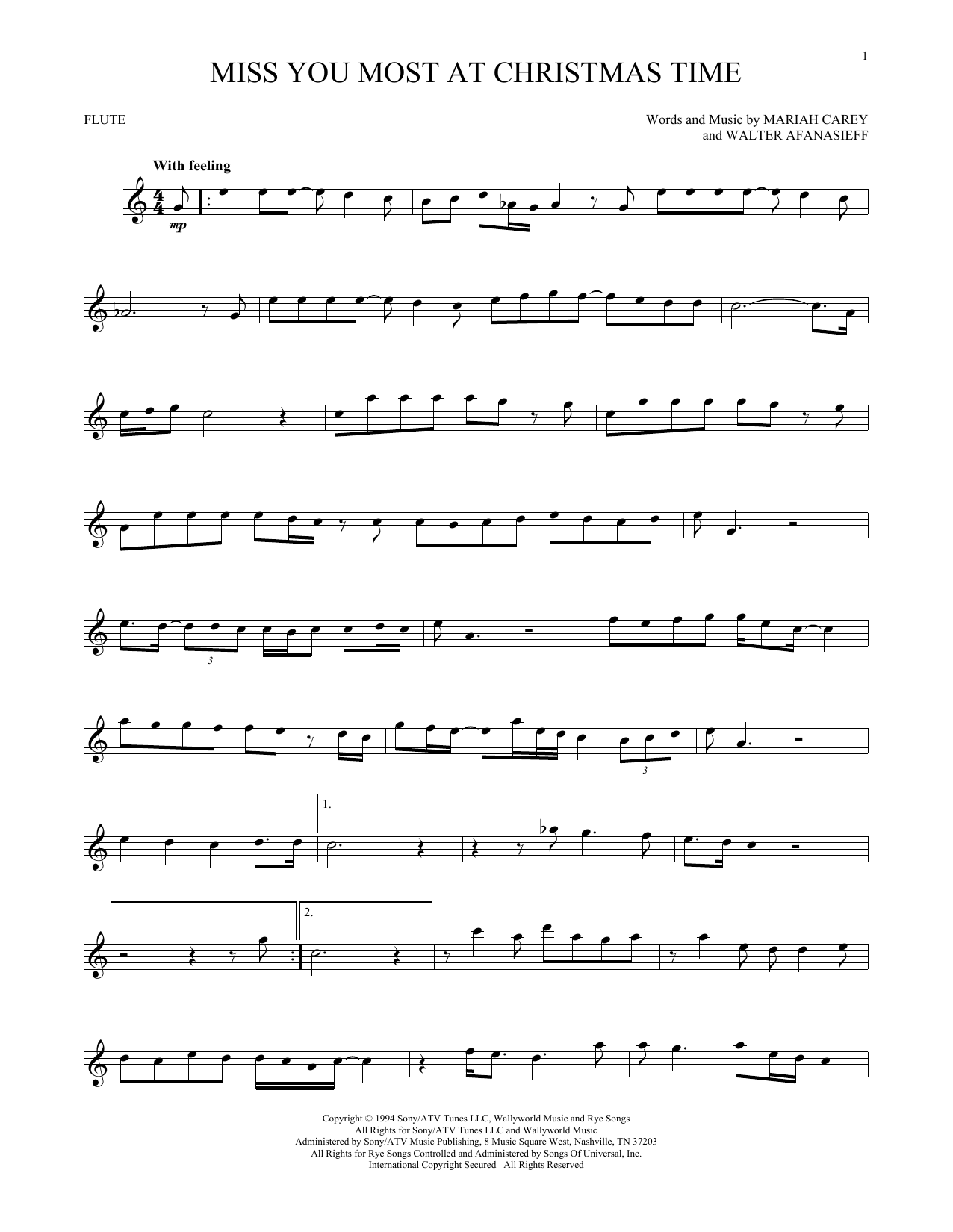 Product gallery: Page 1 of 1 Miss You Most At Christmas Time, Mariah Carey