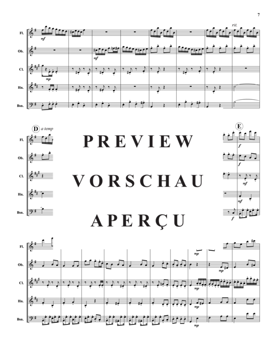 Produktgalerie: Seite 8 von 21 Akvareller – 10 Sätze , , (Holzbläser-Quintett)