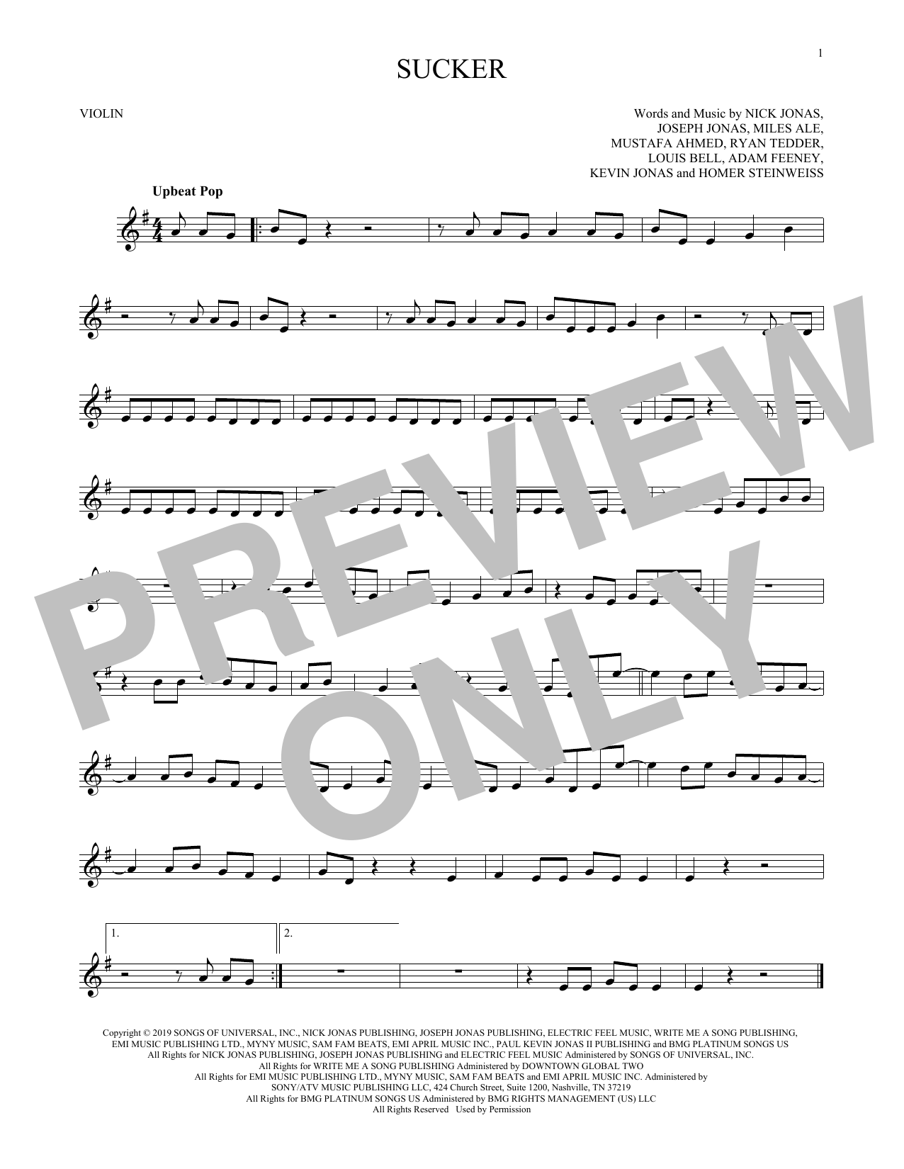 Product gallery: Page 1 of 1 Sucker, Jonas Brothers