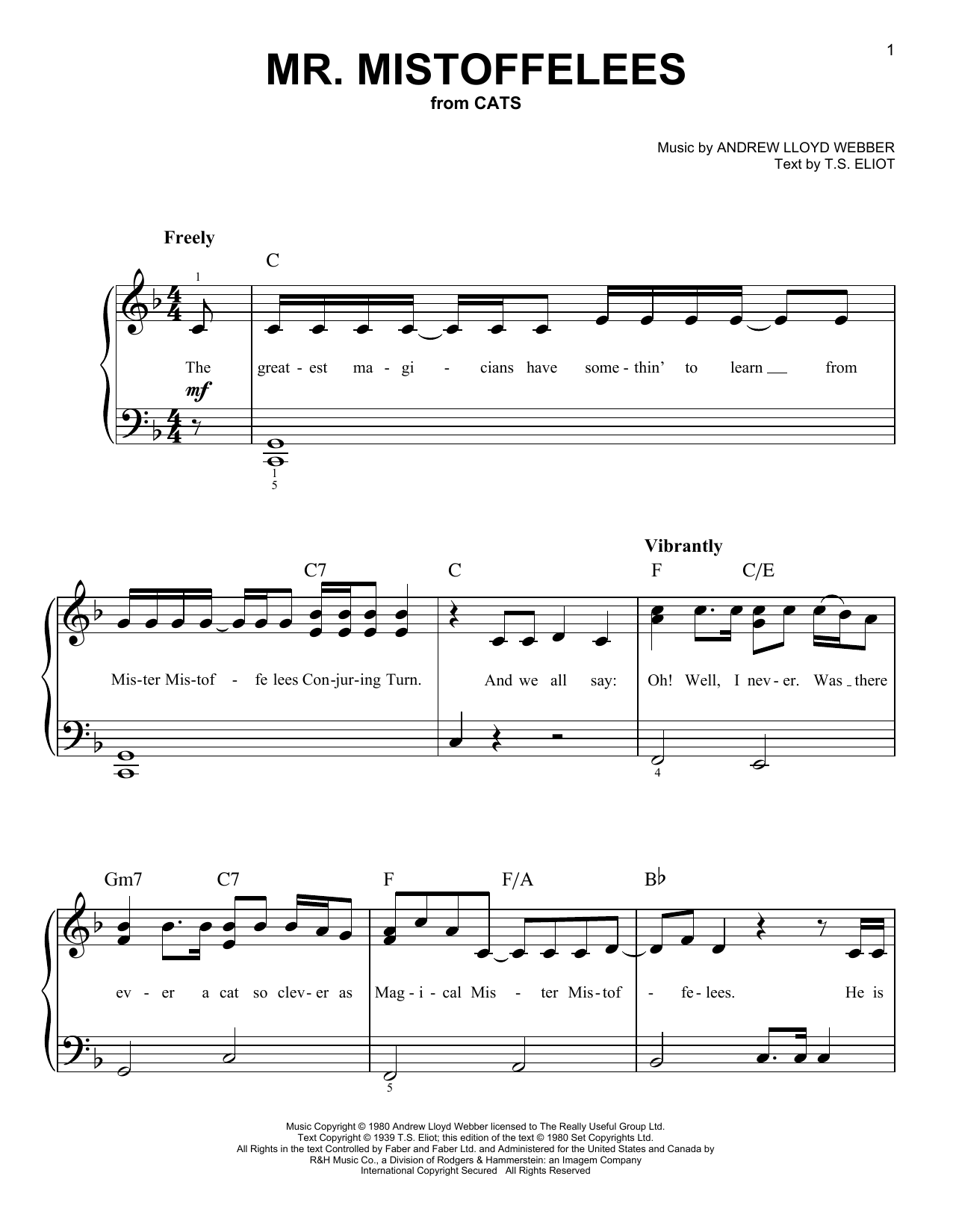 Produktbild zu: Mr. Mistoffelees (from Cats)